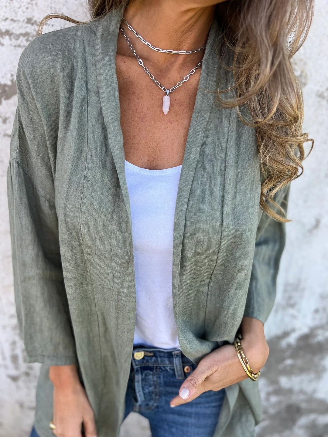 Cardigan Femme Tissu Léger – Cardigan Ouvert Coupe Ample