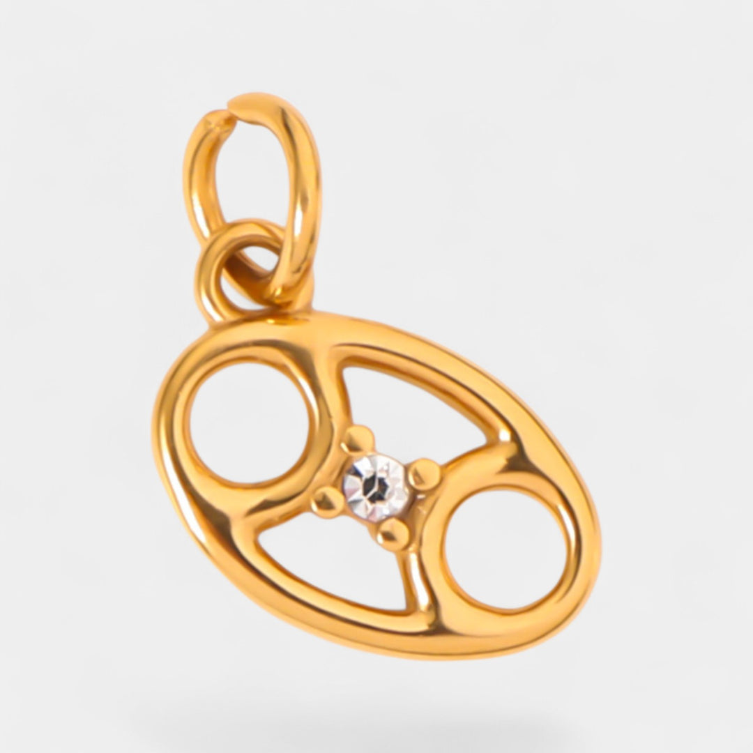 Pendentif Zodiaque Femme – Finition Plaquée Or et Cristal