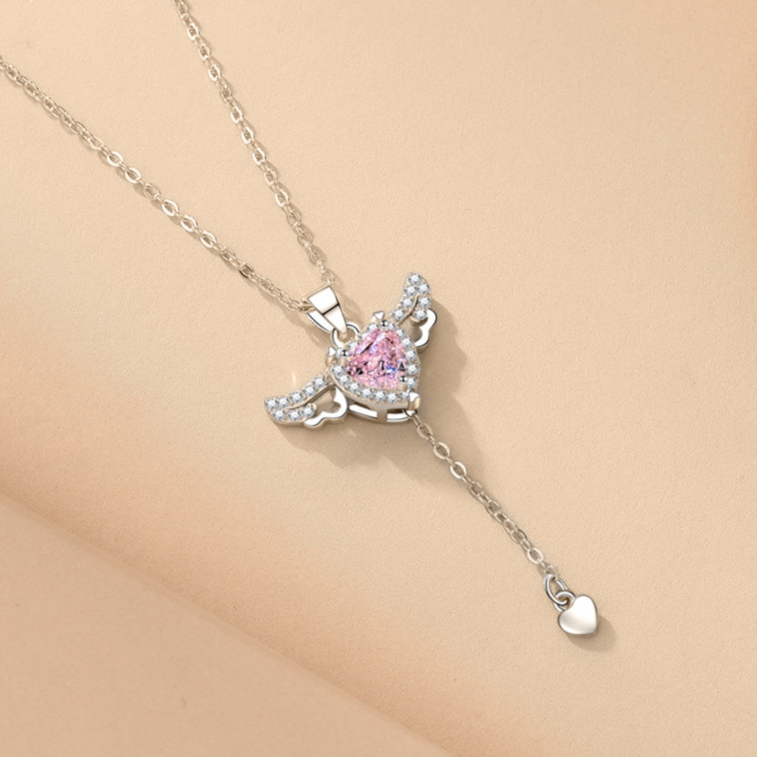 Riche | Collier Cœur Cupidon et Ailes d’Ange Femme