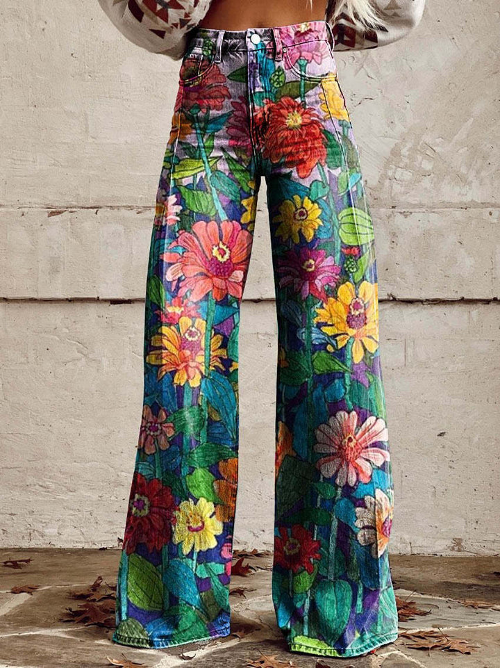 Women's Lightweight Wide-Leg Pants – High-Waisted, Flowy Fit