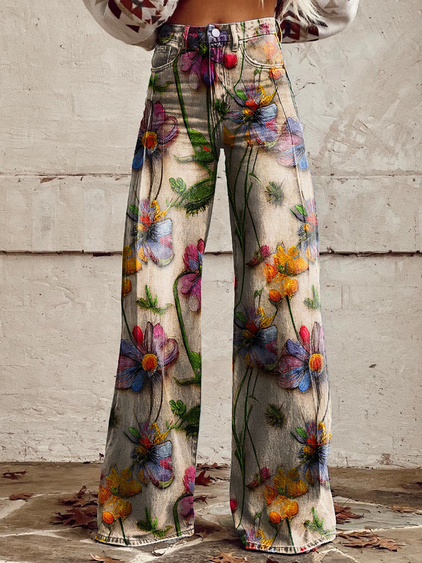 Women's Lightweight Wide-Leg Pants – High-Waisted, Flowy Fit