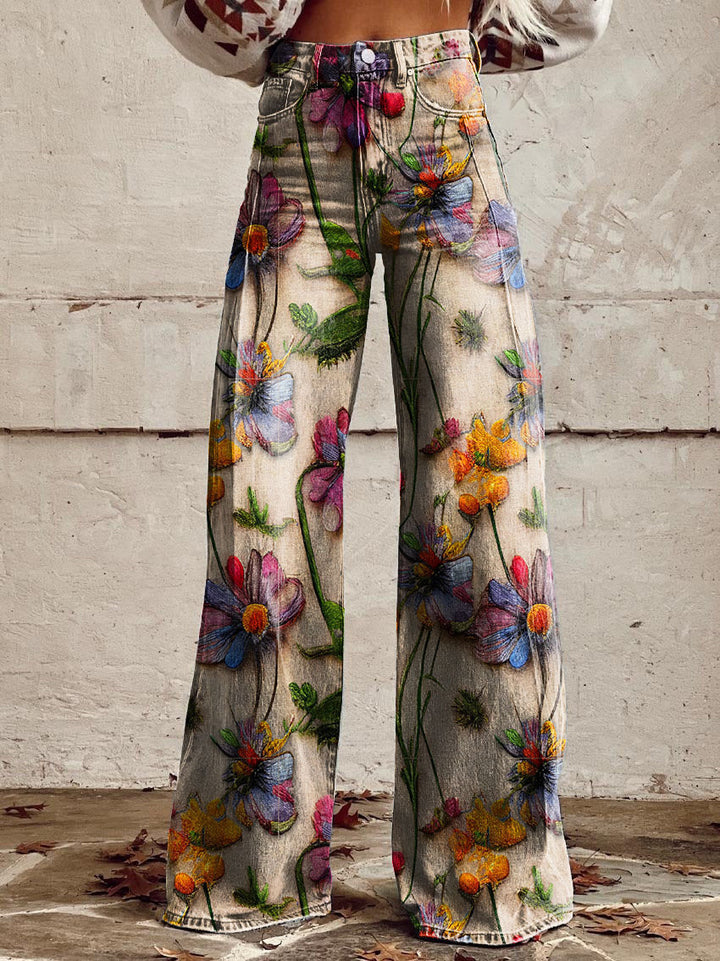 Women's Lightweight Wide-Leg Pants – High-Waisted, Flowy Fit