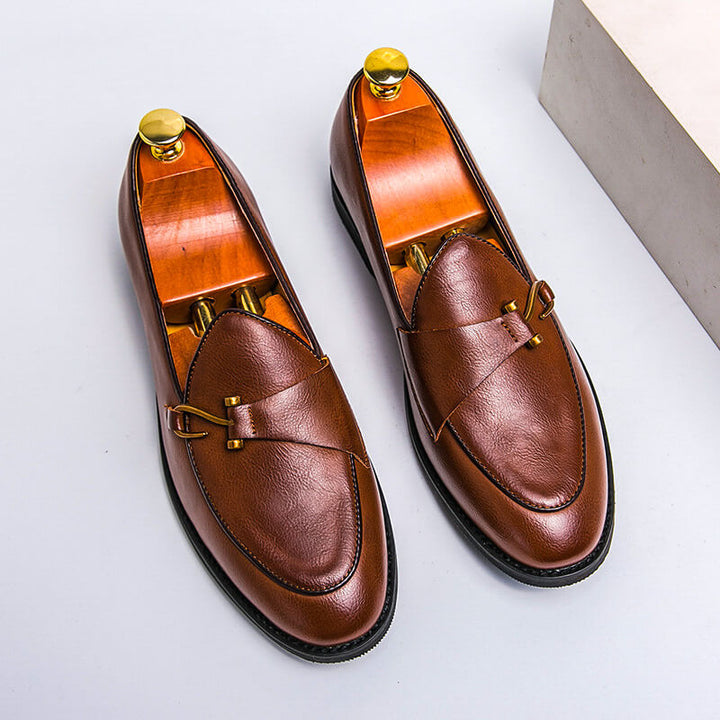 Mocassins homme en cuir sans lacets – Coupe régulière