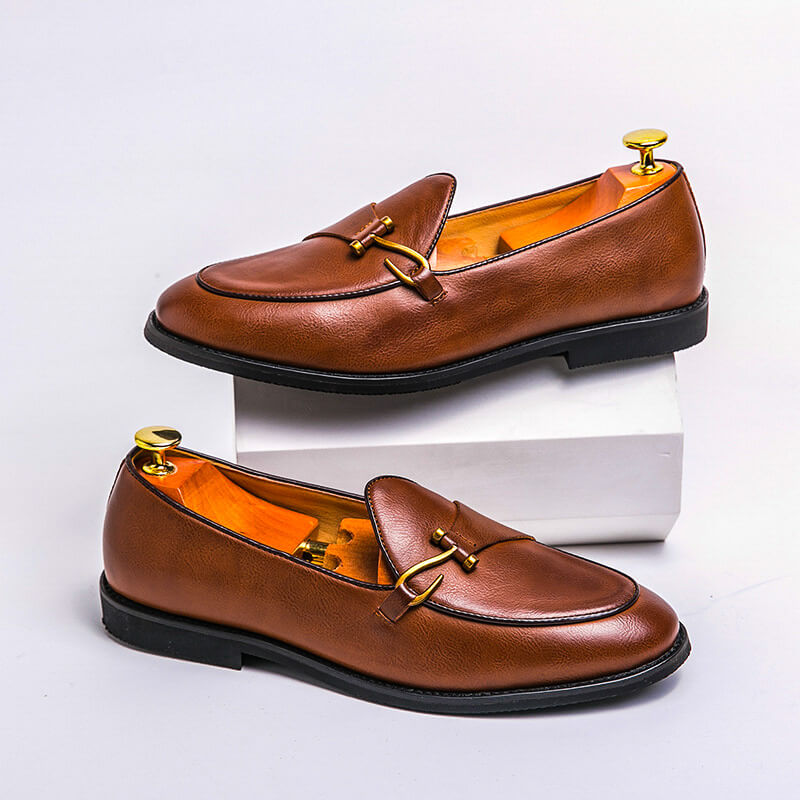 Mocassins homme en cuir sans lacets – Coupe régulière