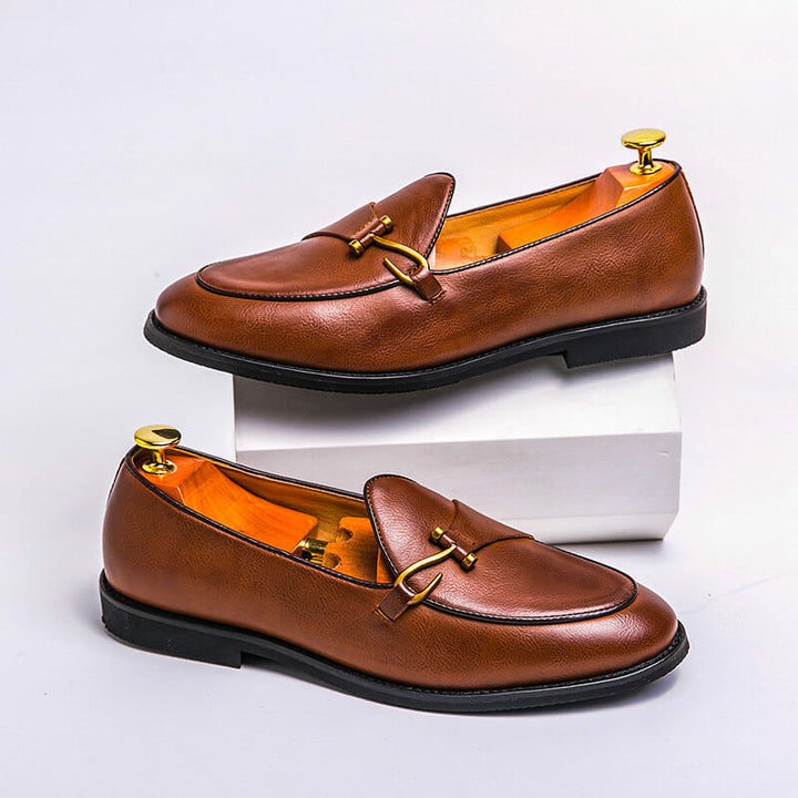 Mocassins homme en cuir sans lacets – Coupe régulière
