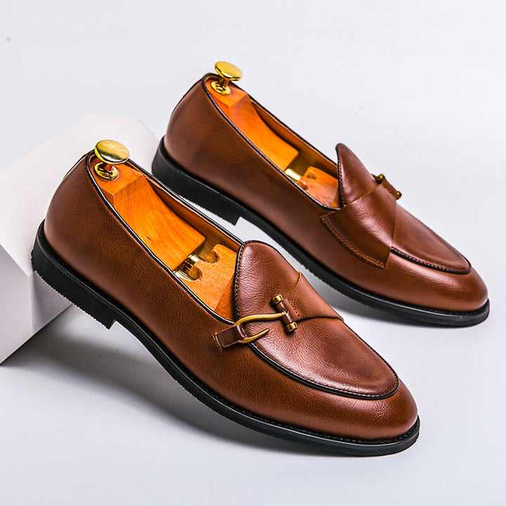 Mocassins homme en cuir sans lacets – Coupe régulière