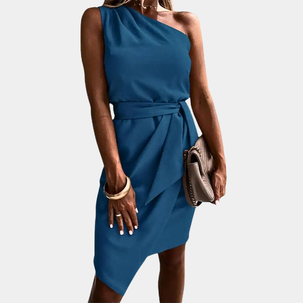 Asymmetrisches Mini-Wickelkleid für Damen – Taillierter Schnitt