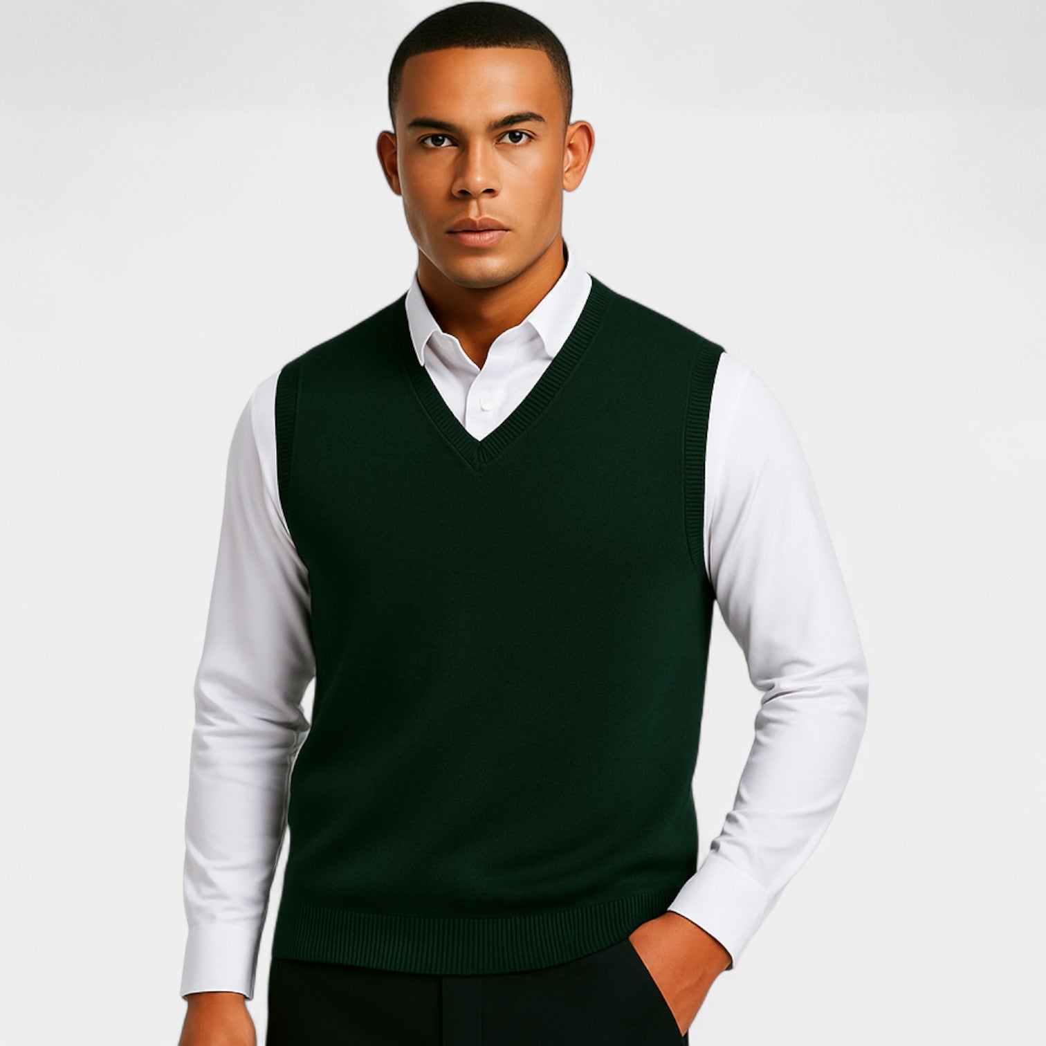 Riche | Gilet sans manches col V coton homme – Élégance minimaliste