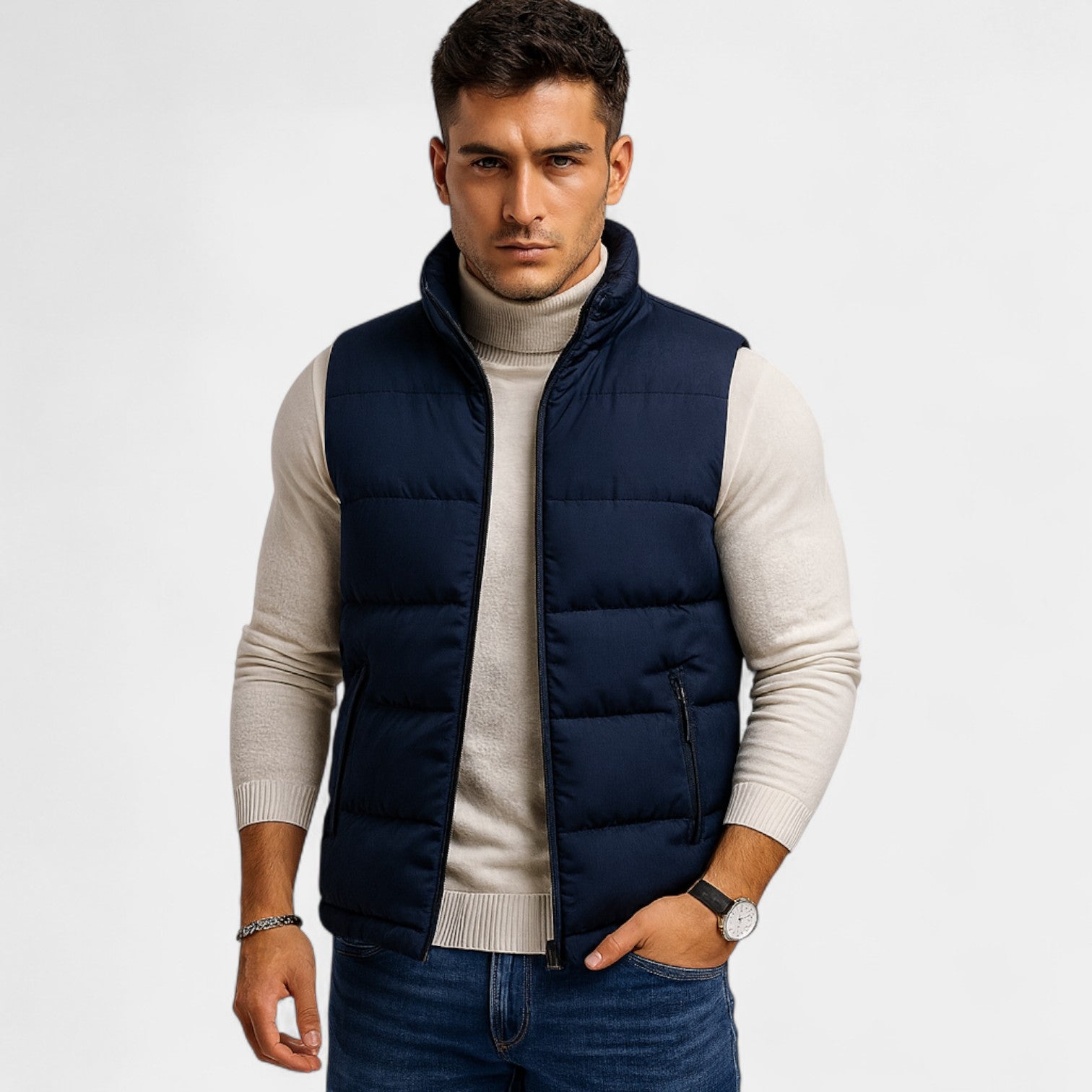Riche | Gilet sans manches homme coupe ajustée – Style urbain minimaliste