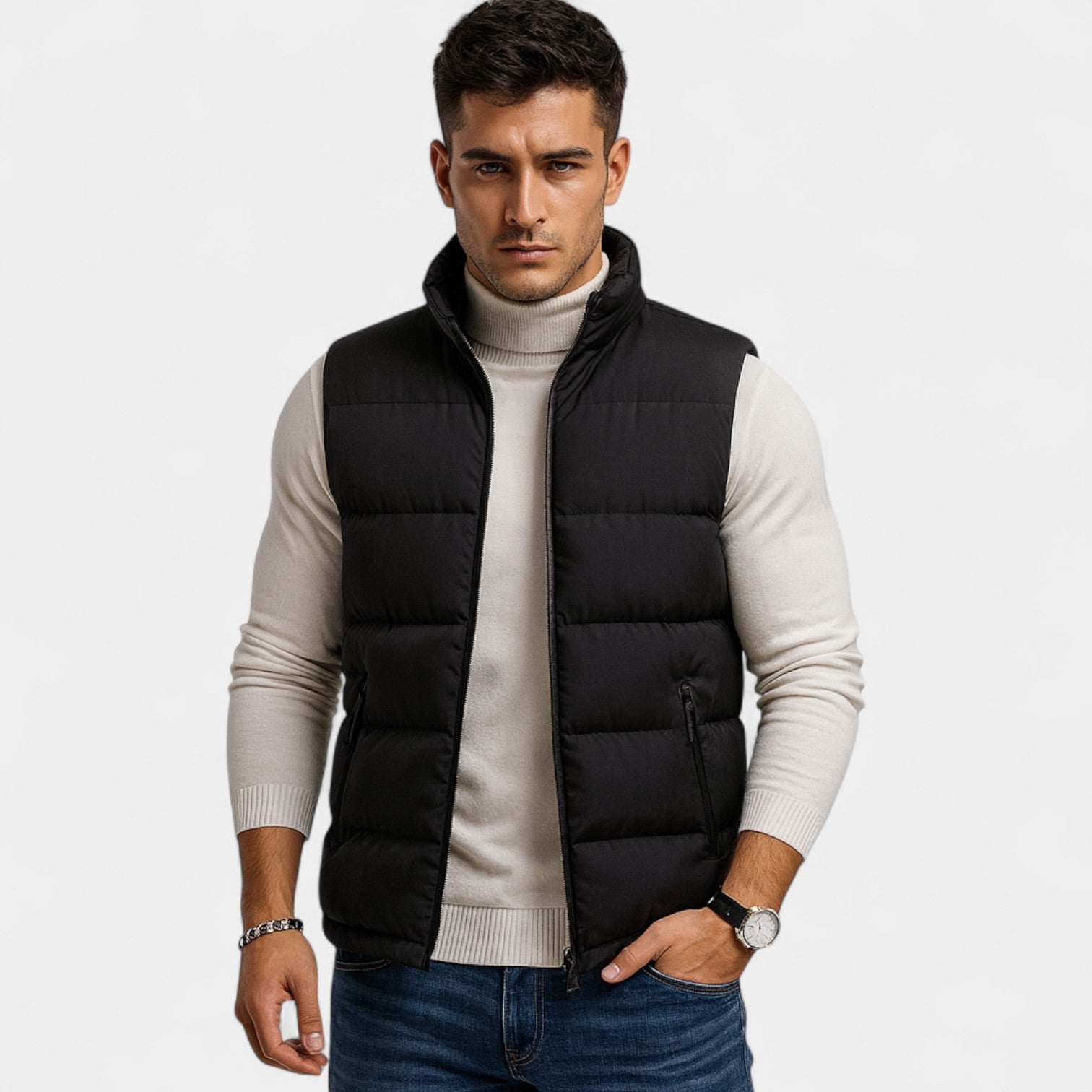 Riche | Gilet sans manches homme coupe ajustée – Style urbain minimaliste