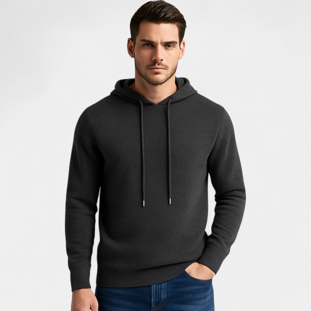 Riche | Pull à capuche homme laine mérinos – Coupe ample minimaliste
