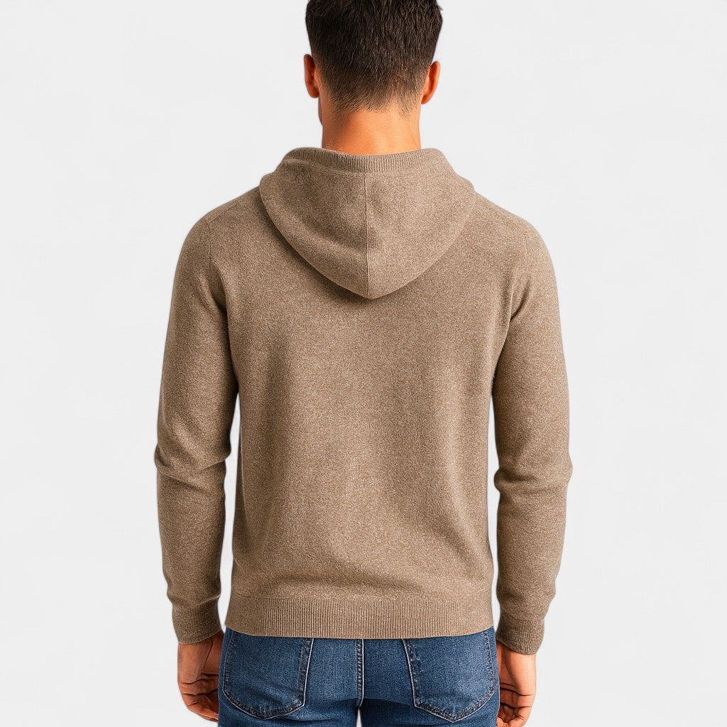 Riche | Pull à capuche homme laine mérinos – Coupe ample minimaliste