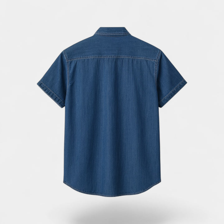 Riche | Surchemise Homme Denim Coton – Manches Courtes Casual