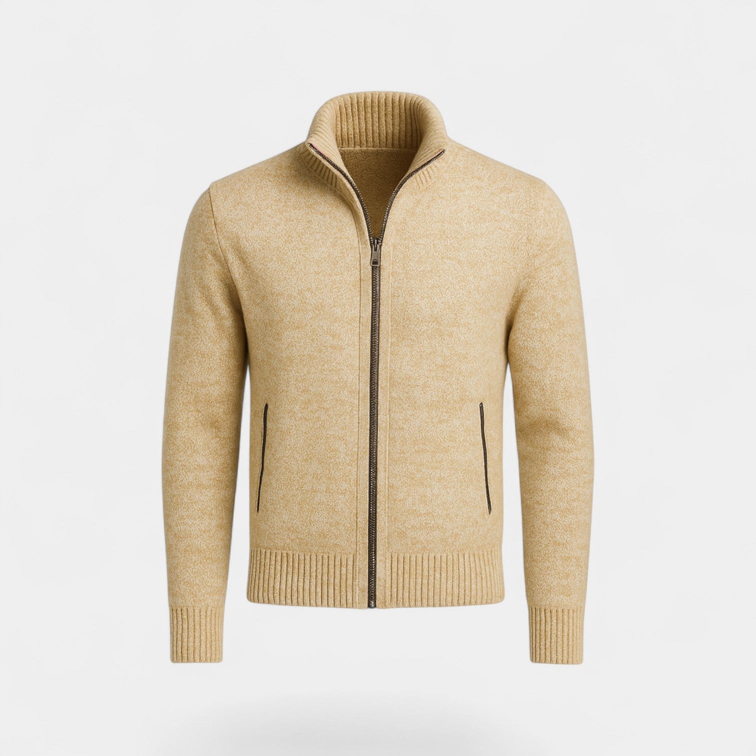 Riche Côte | Gilet homme tricoté – uni décontracté coupe ajustée