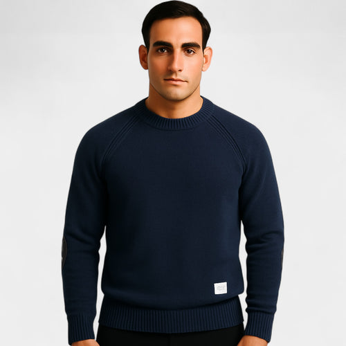 Riche | Pull col rond homme maille fine – Style minimaliste casual