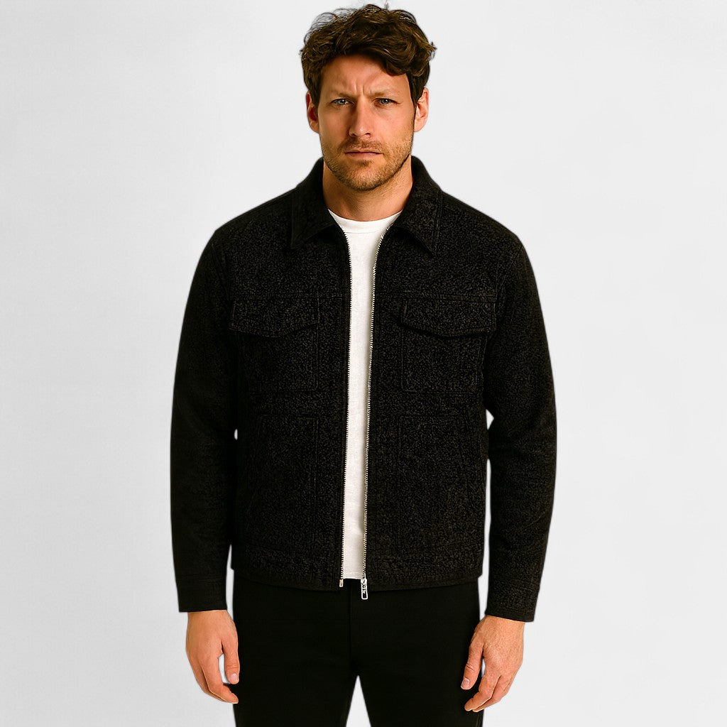 Riche | Veste homme daim coupe-vent – Luxe rétro casual