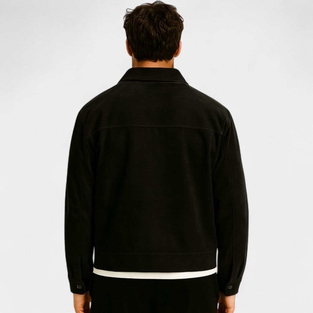 Riche | Veste homme daim coupe-vent – Luxe rétro casual