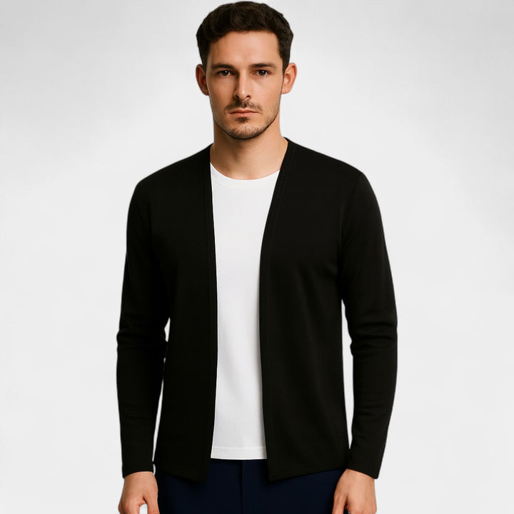 Riche | Men's Cotton Cardigan – Relaxed-Fit Basic
