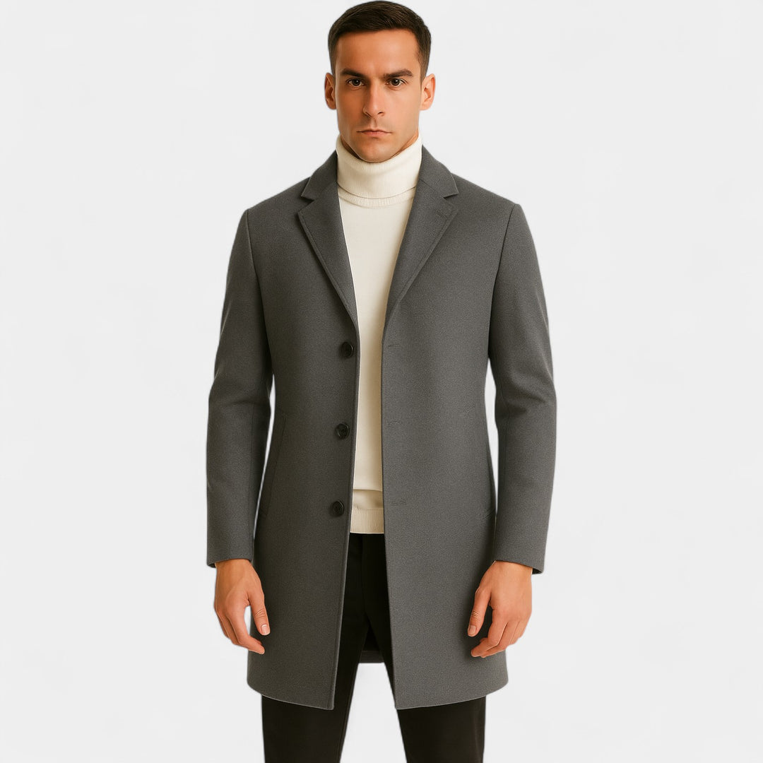 Riche | Men's casual cotton coat – Mid-length windbreaker style