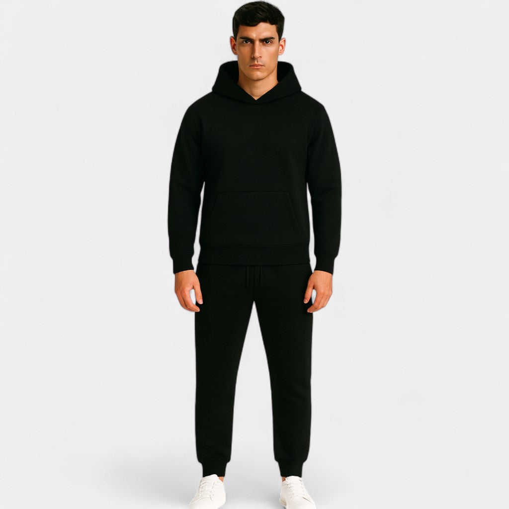 Riche | Ensemble de sport homme à capuche polaire – Minimalisme chaud et élégant