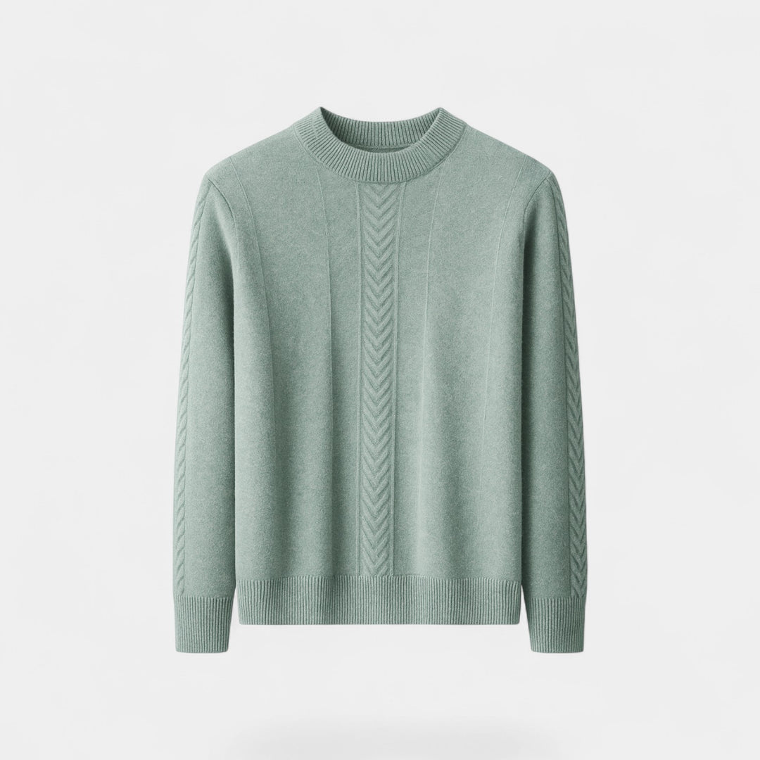 Riche | Pull col semi-ouvert homme cachemire – Maille minimaliste de luxe