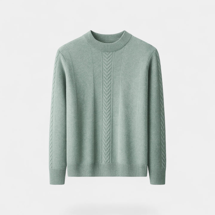Riche | Pull col semi-ouvert homme cachemire – Maille minimaliste de luxe