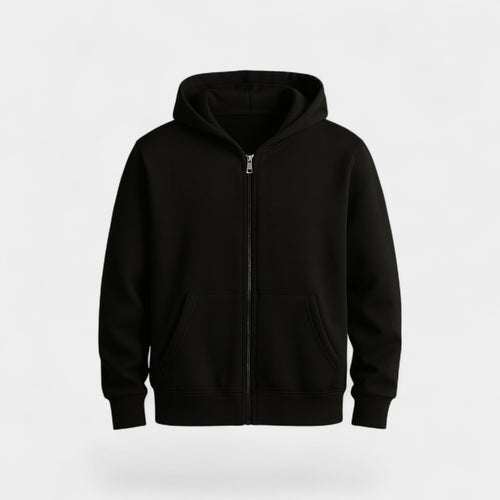 Riche | Cardigan homme mélange technique à zip – Coupe ample avec capuche