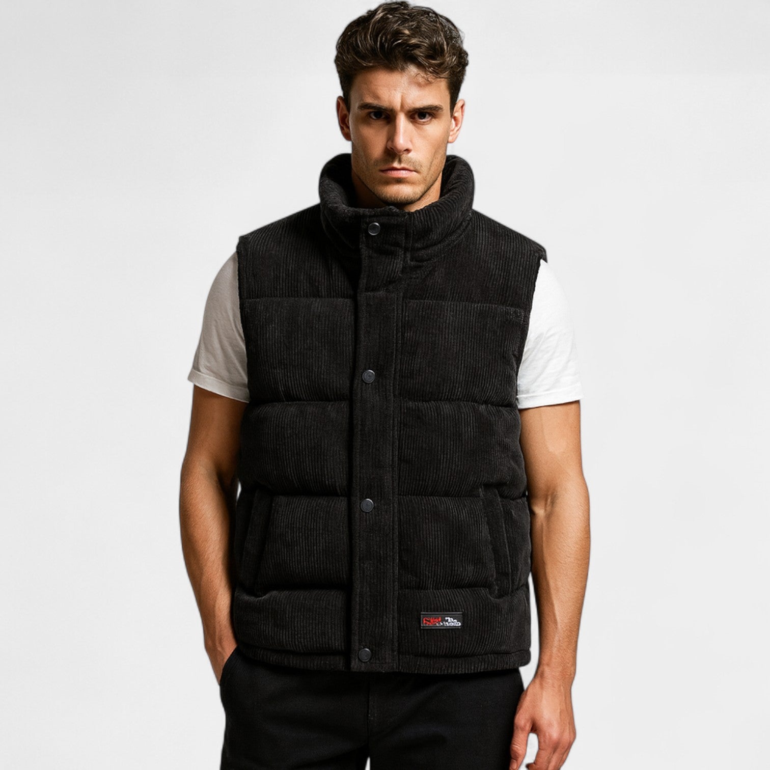 Riche | Gilet sans manches homme en velours côtelé – Coton matelassé de luxe