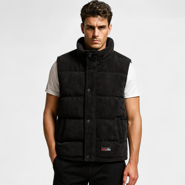 Riche | Men's corduroy sleeveless vest – Luxury quilted cotton