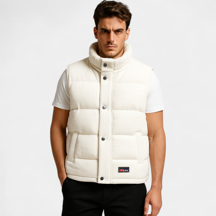 Riche | Men's corduroy sleeveless vest – Luxury quilted cotton