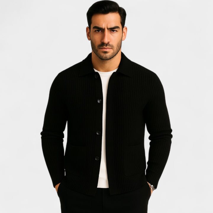 Riche | Herren-Strickjacke aus Baumwolle – Klassisch und elegant geknöpft
