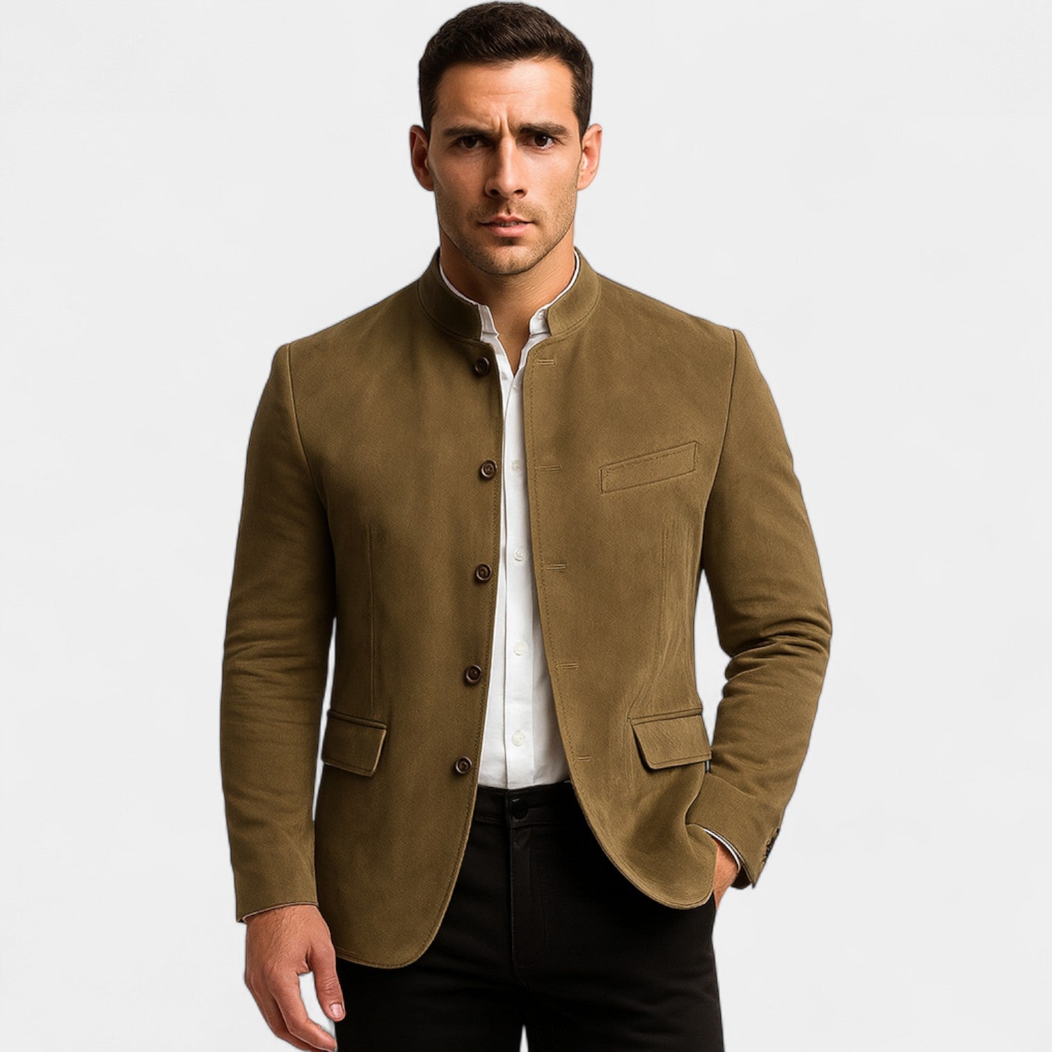 Riche | Blazer homme effet daim côtelé – allure décontractée