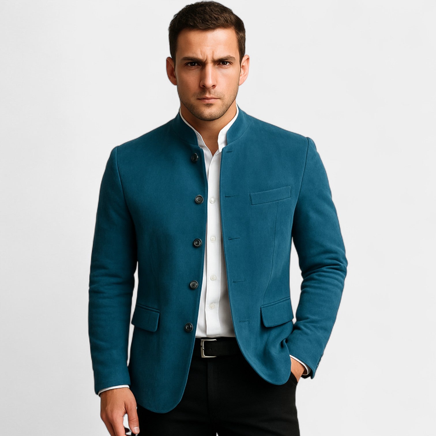 Riche | Blazer homme effet daim côtelé – allure décontractée