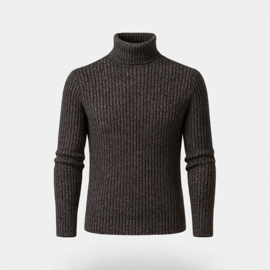 Riche | Col roulé homme mélange laine technique – coupe slim raffinée
