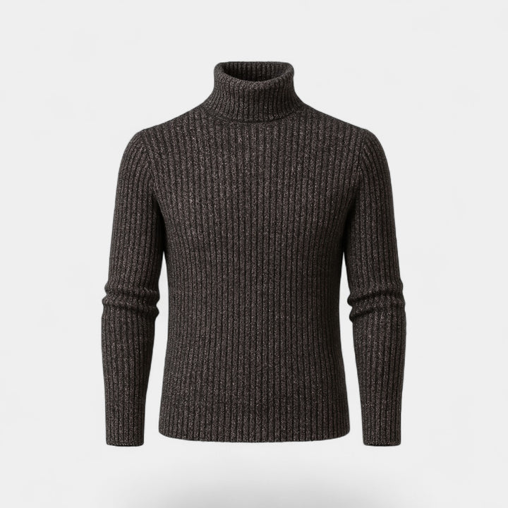 Riche | Col roulé homme mélange laine technique – coupe slim raffinée