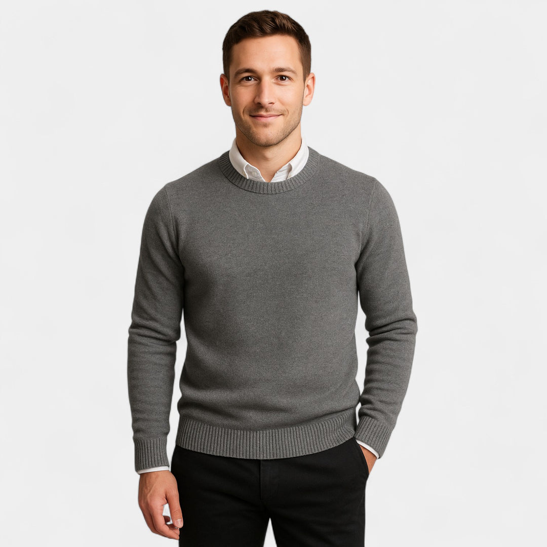 Riche | Strickpullover für Herren aus Baumwolle – Schlanke Passform, edel