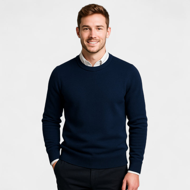 Riche | Strickpullover für Herren aus Baumwolle – Schlanke Passform, edel