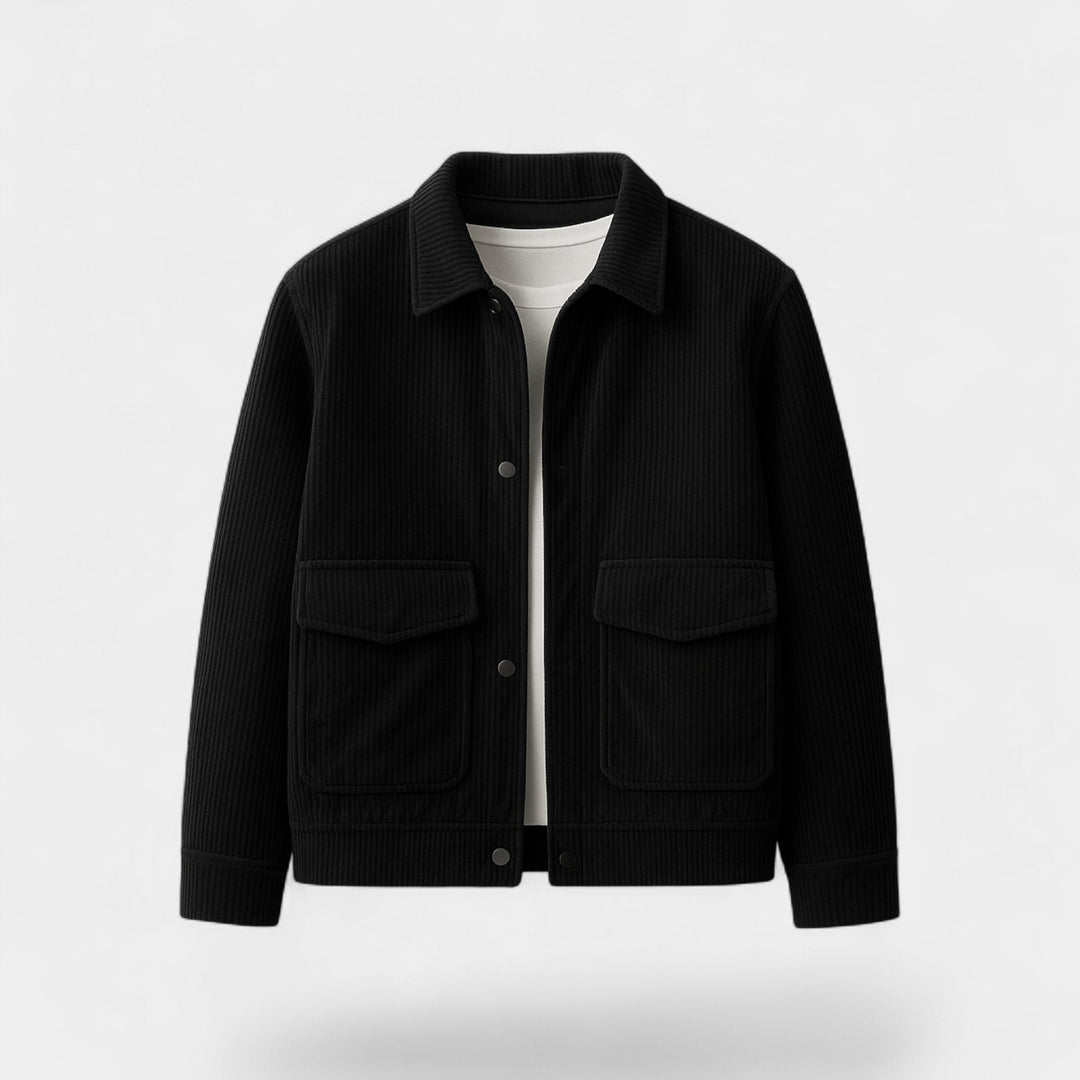 Riche | Veste homme en velours côtelé coupe ample – rétro, raffinée, couche quotidienne