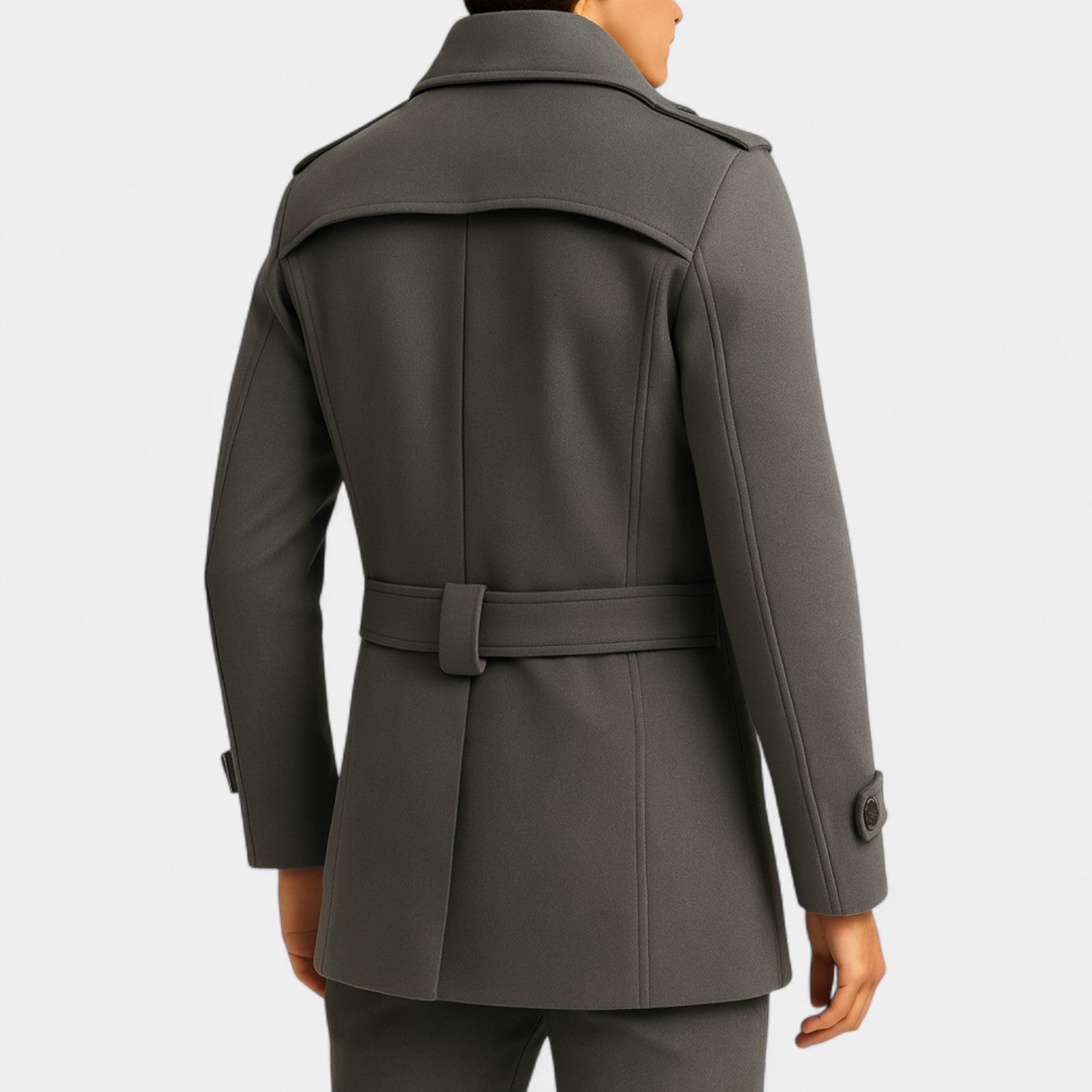 Riche | Manteau trench mi-long homme en coton mélangé