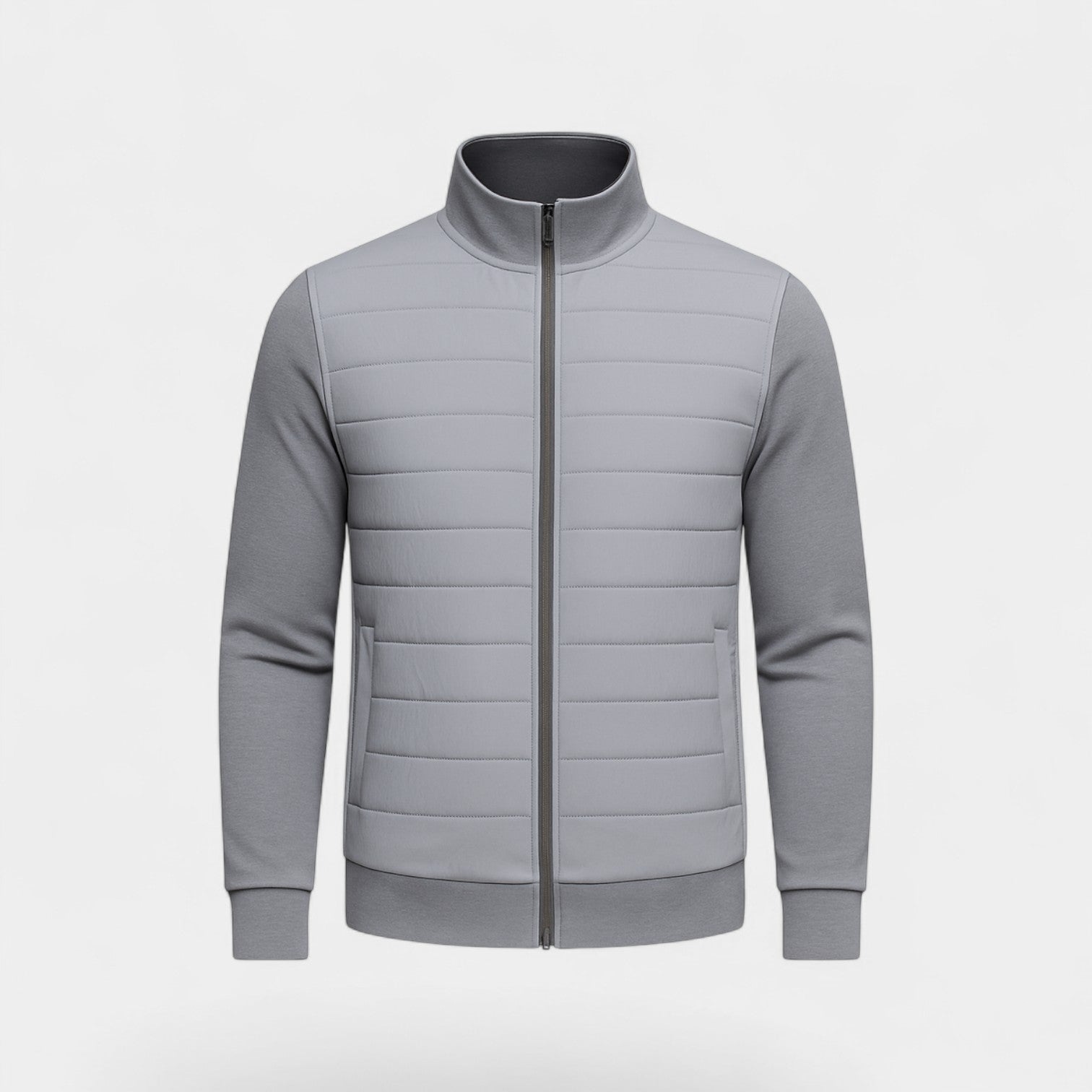 Riche | Veste tricotée homme coton polyester – Col montant léger