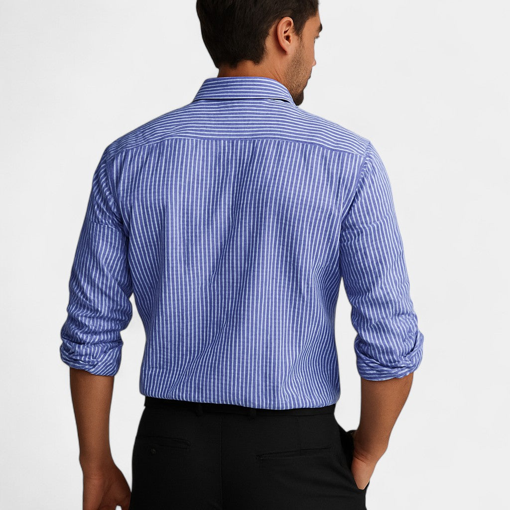 Riche | Cotton Chemise Rayée - Riviera Fit