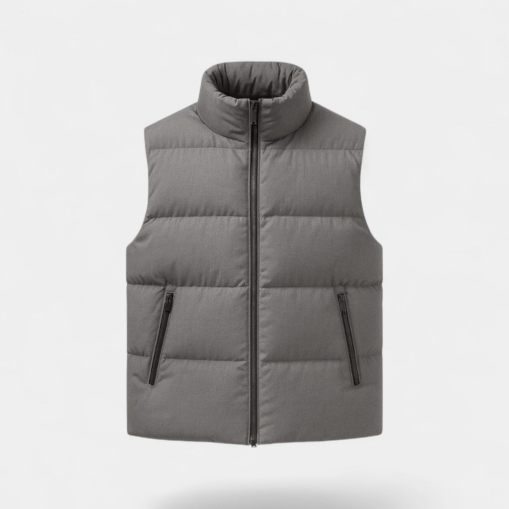 Riche | Gilet sans manches homme coton matelassé – layering automne casual