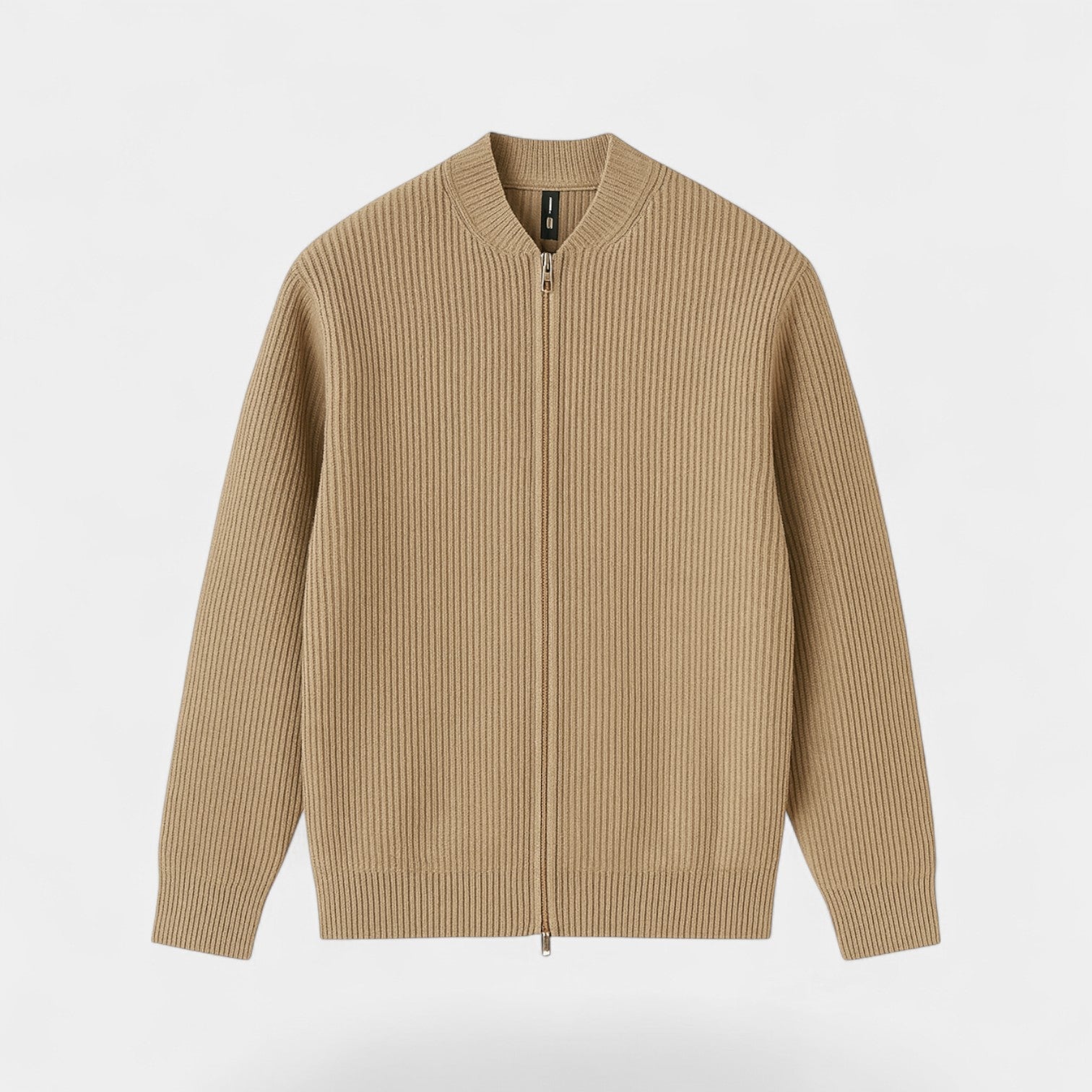 Riche | Cardigan Tricoté Homme Coton Mélangé – Double Zip Coupe Minimaliste