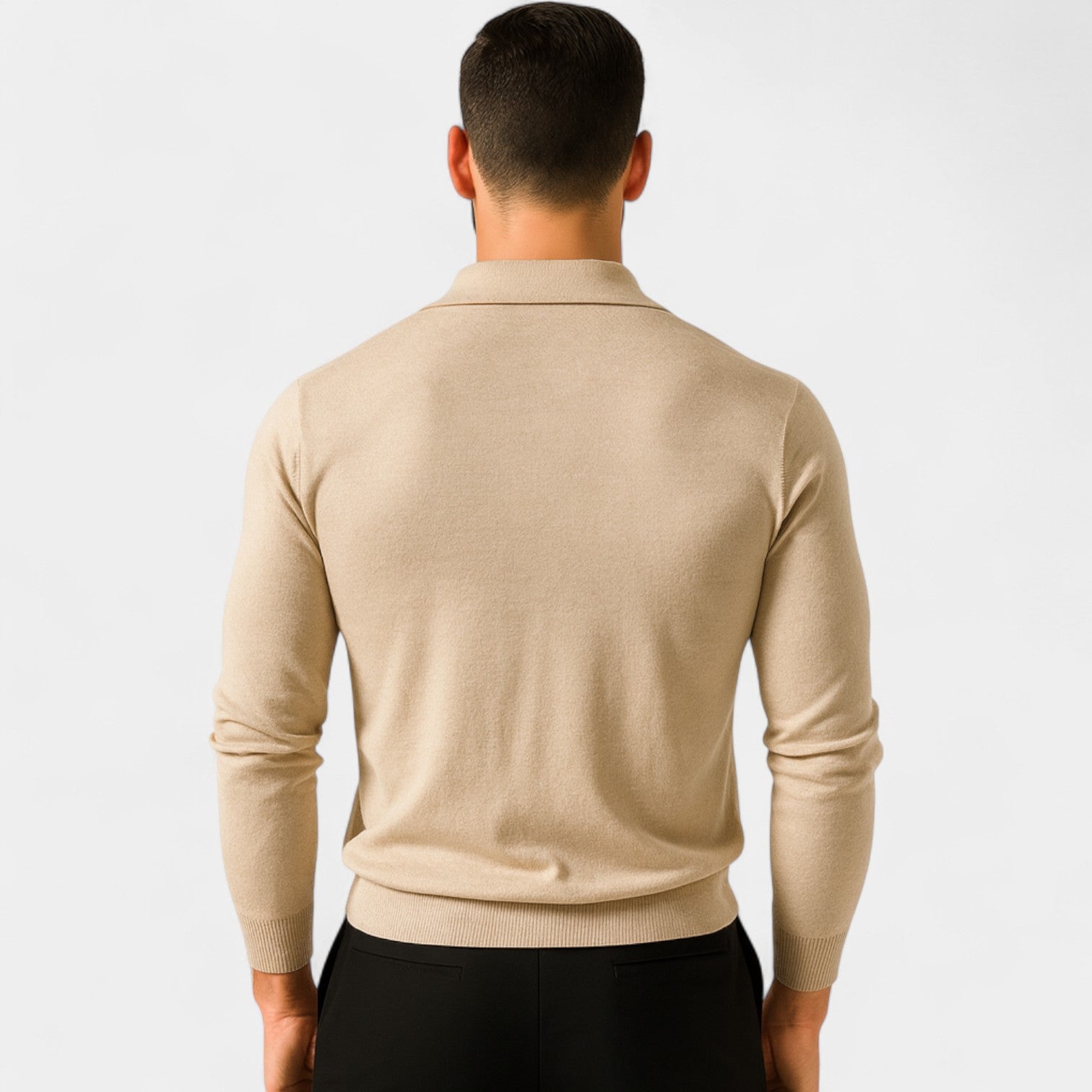 Riche | Polo homme maille coton - Élégance torsadée