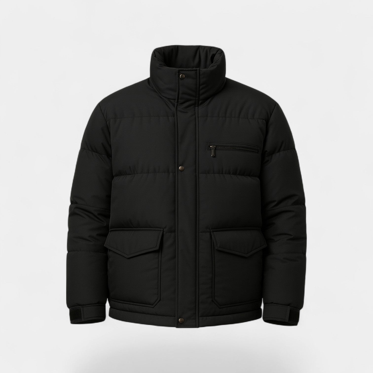 Riche | Doudoune homme col montant coton mélangé – raffiné, chaud, coupe technique