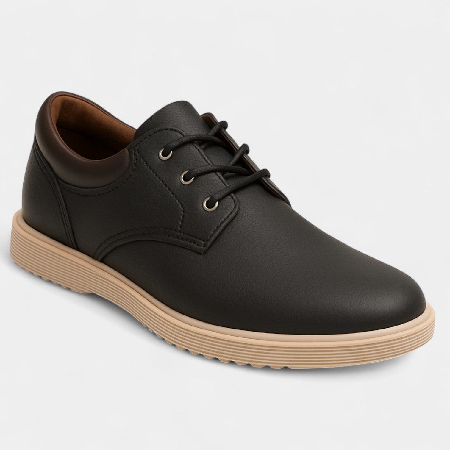 Riche | Baskets homme basses en toile – cuir PU raffiné, coupe élégante au quotidien