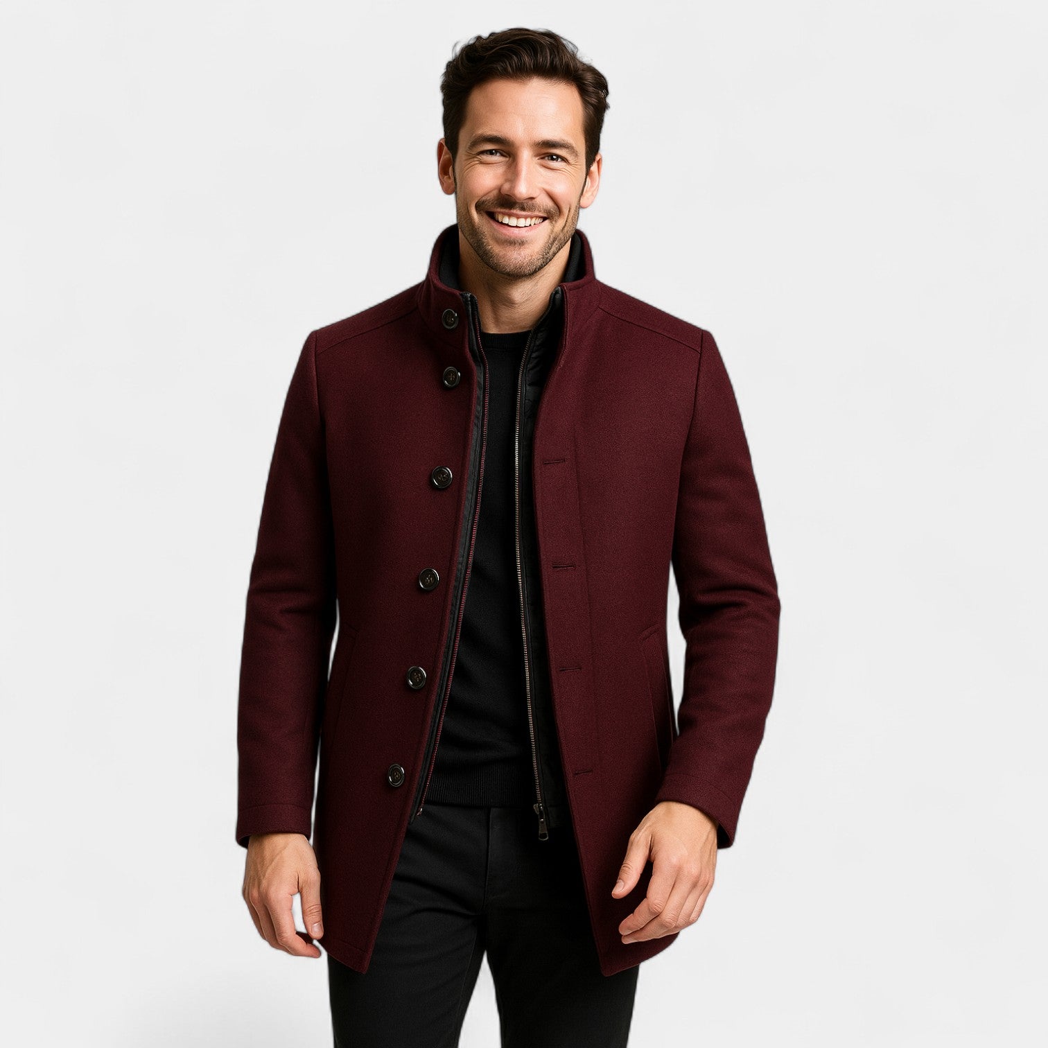 Riche | Manteau trench parka homme en mélange technique – col montant gilet amovible