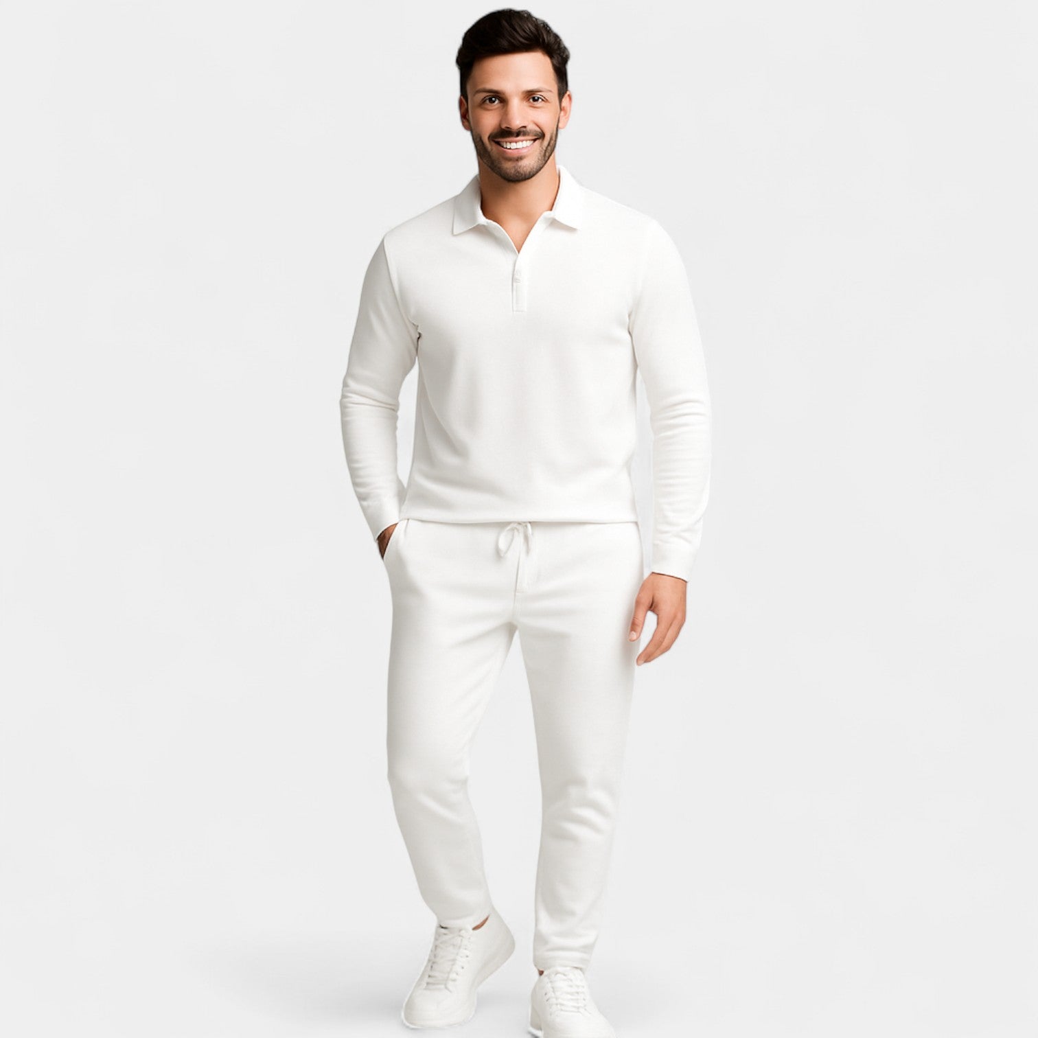 Riche | Ensemble homme manches longues coton mélangé – raffiné, ajusté, confort quotidien