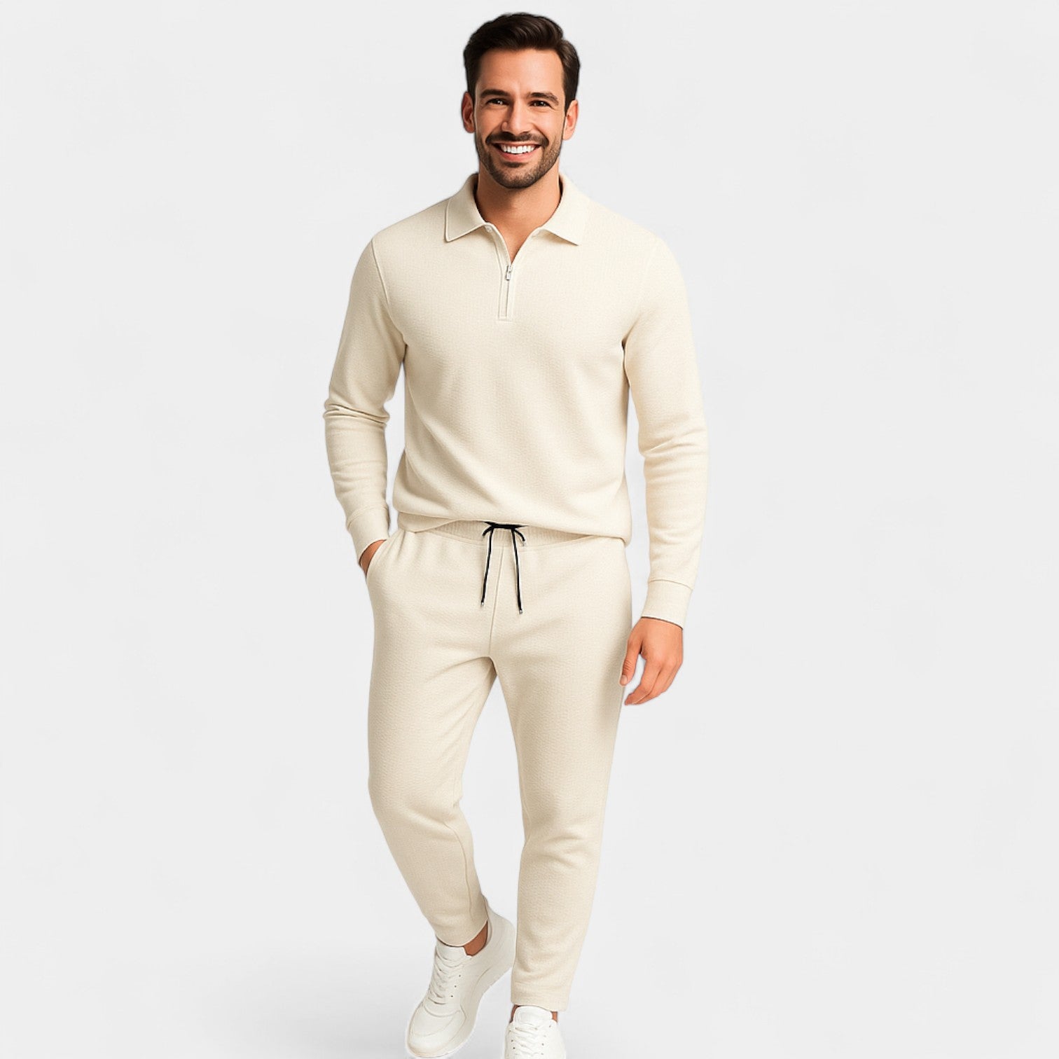 Riche | Ensemble homme manches longues coton mélangé – raffiné, ajusté, confort quotidien