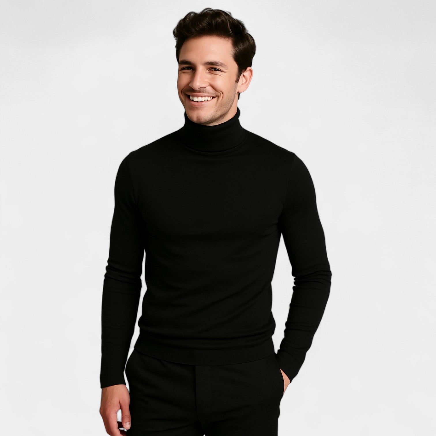 Riche | Lot de 3 pulls col roulé homme slim manches longues – élégants, raffinés, essentiels du quotidien